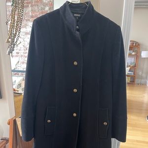 DYNY Black Wool and Cashmere Long Winter coat. Size 10